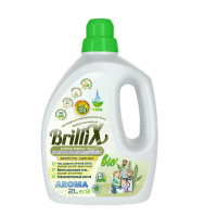 Эко-гель для стирки BrilliX «2в1» с пятновыводителем «AROMA» 2 л весенний ландыш
