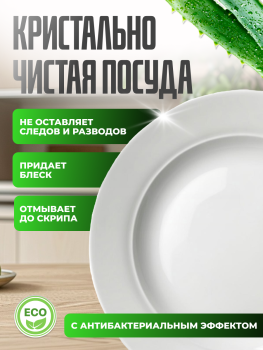 Эко-гель для мытья посуды DoSkripa «Антибактериальный» с экстрактом Алоэ